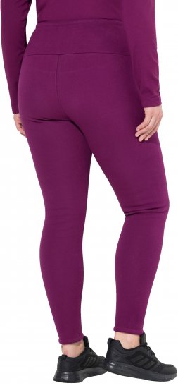 Ulla Popken Faux Fur Lined Stretch Leggings Pink Berry - Jeans & Bukser i Store Størrelser – Plus Size - 