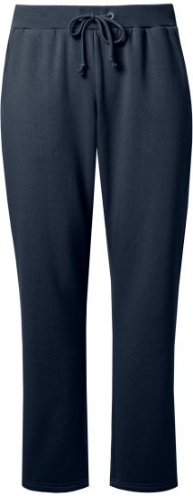Ulla Popken Basic Drawstring Elastic Waist Cotton Blend Joggers Navy - Jeans & Bukser i Store Størrelser – Plus Size - 