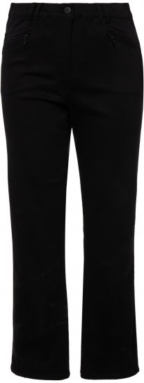 Ulla Popken Basic Mony Tapered Leg Stretch Pants Black - Jeans & Bukser i Store Størrelser – Plus Size - 