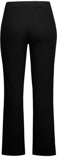 Ulla Popken Basic Mony Tapered Leg Stretch Pants Black - Jeans & Bukser i Store Størrelser – Plus Size - 