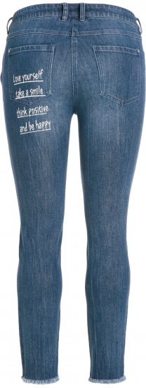 Ulla Popken Positive Thoughts Slim Leg Sarah Fit Stretch Jeans Blue Denim - DAMETØJ 40-66 - 