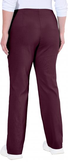 Ulla Popken Bengaline Elastic Waist Thermal Pants Aubergine - Jeans & Bukser i Store Størrelser – Plus Size - 