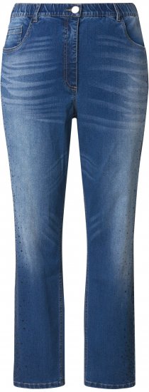 Ulla Popken Rhinestone Detail Stretch Fit Jeans Denim Blue - Jeans & Bukser i Store Størrelser – Plus Size - Jeans & bukser, EU 42-70