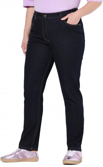 Ulla Popken Stretch Fit Jeans Dark Blue Denim - Jeans & Bukser i Store Størrelser – Plus Size - Jeans & bukser, EU 42-70