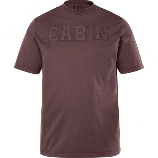 JP1880 T-Shirt Short Sleeve Cabin Mahogany Brown - T-shirts - T-shirts i store størrelser - 2XL-14XL
