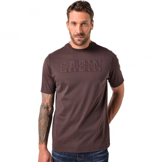 JP1880 T-Shirt Short Sleeve Cabin Mahogany Brown - T-shirts - T-shirts i store størrelser - 2XL-14XL