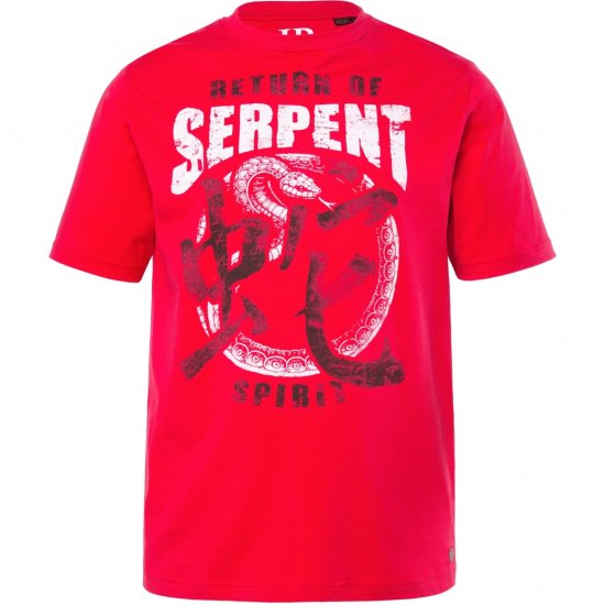 JP1880 T-Shirt Short Sleeve Serpent Red - T-shirts - T-shirts i store størrelser - 2XL-14XL