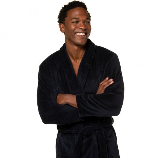 JP1880 Bathrobe with Spacious Patch Pockets Dark Navy - Undertøj og badetøj - Badetøj og Undertøj i store størrelser 