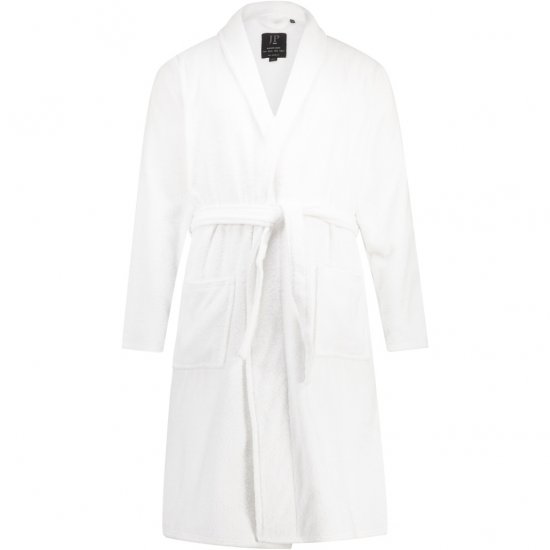 JP1880 Bathrobe Extra Soft Terry Cloth White - Undertøj og badetøj - Badetøj og Undertøj i store størrelser 