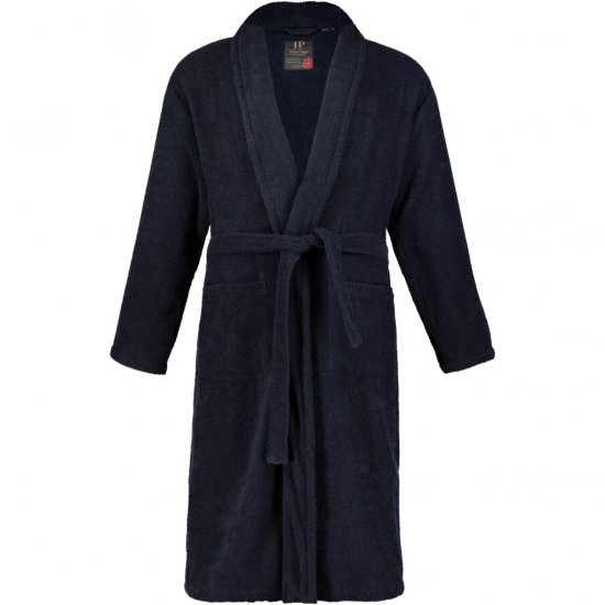 JP1880 Bathrobe Extra Soft Terry Cloth Dark Navy - Undertøj og badetøj - Badetøj og Undertøj i store størrelser 