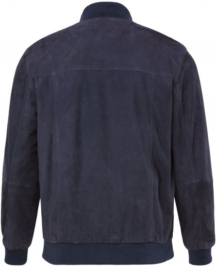 JP1880 Soft Goatskin Suede Leather Jacket Navy - Læderjakker - Læderjakker i store størrelser