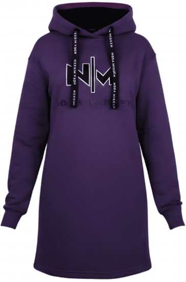Nora Mikken KADRI WHITE Long Hoodie Purple - Trøjer og hættetrøjer - 