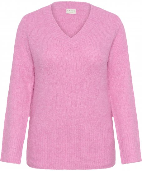 Kaffe Curve Emilia Pullover Pink Power Melange - Striktrøjer - 