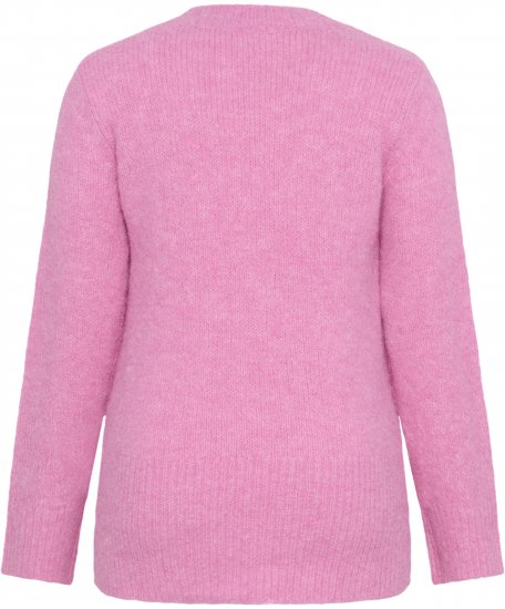 Kaffe Curve Emilia Pullover Pink Power Melange - Striktrøjer - 