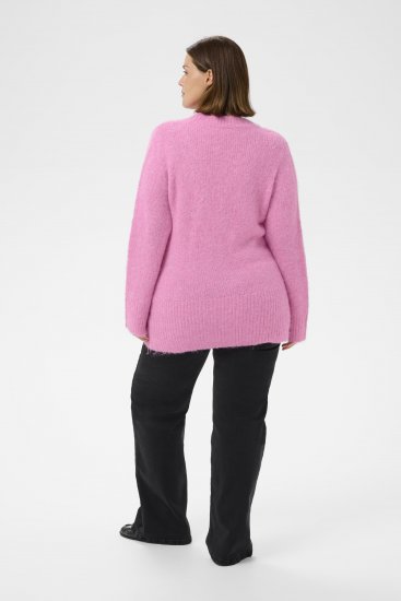 Kaffe Curve Emilia Pullover Pink Power Melange - Striktrøjer - 
