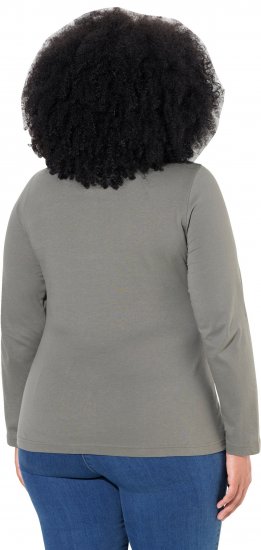 Ulla Popken Basic Long Sleeve Slim Fit Turtleneck Grey - Hættetrøjer og sweatshirts - Bløde sweatshirts, hoodies & strik