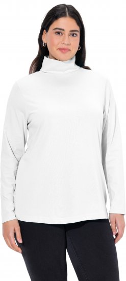 Ulla Popken Basic Long Sleeve Slim Fit Turtleneck Off-White - Hættetrøjer og sweatshirts - 