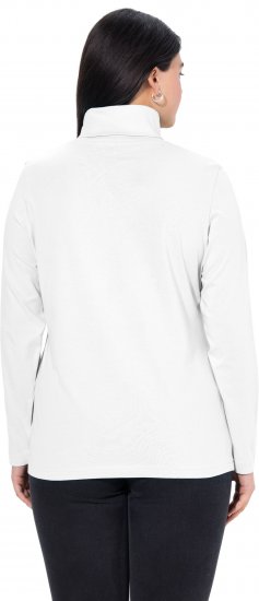 Ulla Popken Basic Long Sleeve Slim Fit Turtleneck Off-White - Hættetrøjer og sweatshirts - 