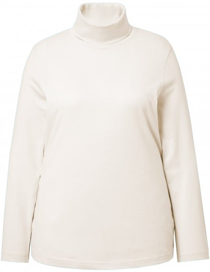 Ulla Popken Basic Long Sleeve Slim Fit Turtleneck Natural - Hættetrøjer og sweatshirts - 