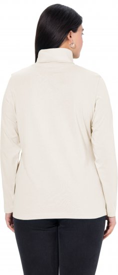 Ulla Popken Basic Long Sleeve Slim Fit Turtleneck Natural - Hættetrøjer og sweatshirts - 