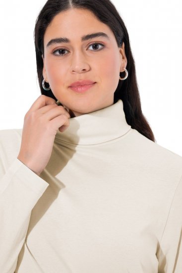 Ulla Popken Basic Long Sleeve Slim Fit Turtleneck Natural - Hættetrøjer og sweatshirts - Bløde sweatshirts, hoodies & strik