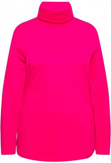 Ulla Popken Basic Long Sleeve Slim Fit Turtleneck Red Pink - Hættetrøjer og sweatshirts - 