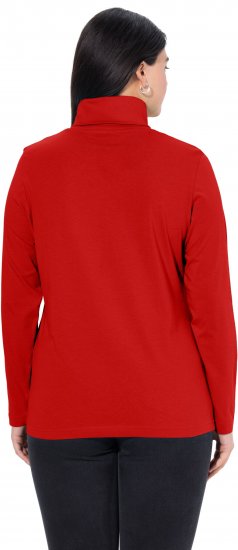 Ulla Popken Basic Long Sleeve Slim Fit Turtleneck Dark Berry - Hættetrøjer og sweatshirts - 