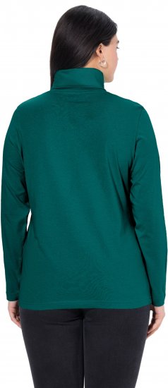 Ulla Popken Basic Long Sleeve Slim Fit Turtleneck Teal Green - Hættetrøjer og sweatshirts - 