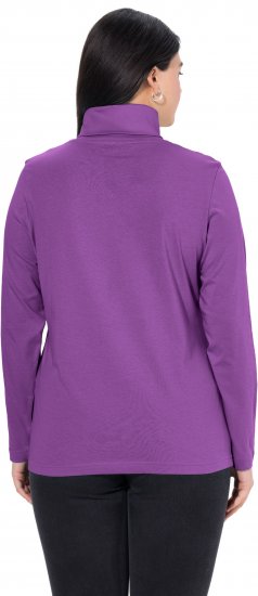 Ulla Popken Basic Long Sleeve Slim Fit Turtleneck Purple - Hættetrøjer og sweatshirts - 