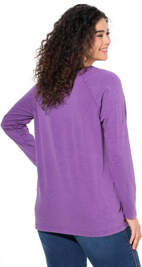 Ulla Popken Dream Rhinestone Lettering Long Sleeve Tee Light Plum - Trykte T-shirts til kvinder - 