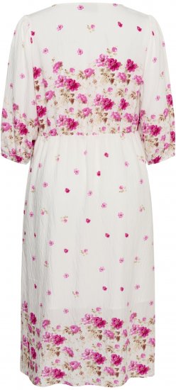 Kaffe Curve Rosa Midi Dress White Rose Border Flower - Kjoler - 