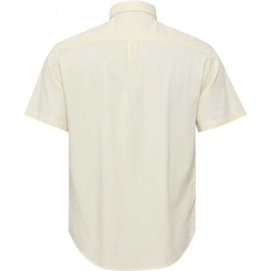 North Latitude Shirt Linen Cotton Short Sleeve Off-White - Skjorter - Skjorter til store mænd 2XL- 8XL