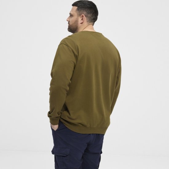 North Latitude Sweatshirt Army Green - Trøjer og hættetrøjer - Trøjer og Hættetrøjer i store størrelser - 2XL-14XL