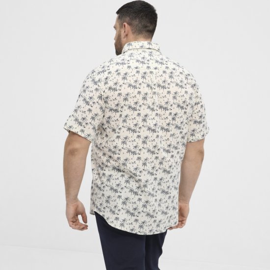 North Latitude Shirt Short Sleeve Off White - Skjorter - Skjorter til store mænd 2XL- 8XL