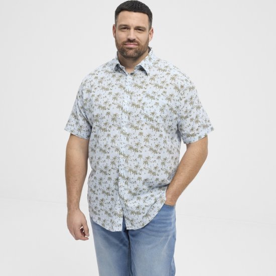 North Latitude Shirt Short Sleeve Light Blue - Skjorter - Skjorter til store mænd 2XL- 8XL