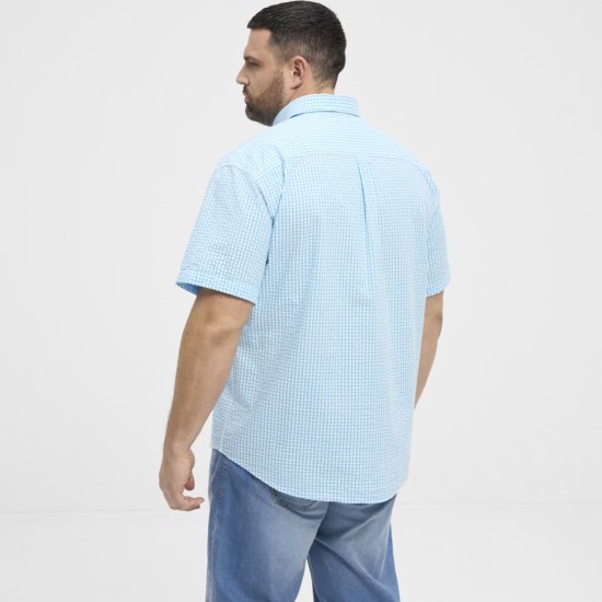 North Latitude Shirt Short Sleeve Turquoise - Skjorter - Skjorter til store mænd 2XL- 8XL