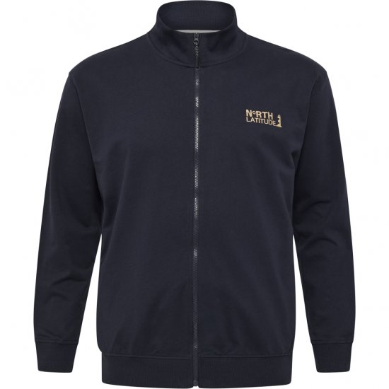 North Latitude Sweatshirt Cardigan Navy - Trøjer og Hættetrøjer - Trøjer og Hættetrøjer i store størrelser - 2XL-14XL