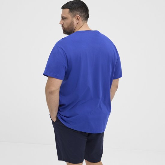 North Latitude T-shirt Printed Short Sleeve Blue - T-shirts - T-shirts i store størrelser - 2XL-14XL