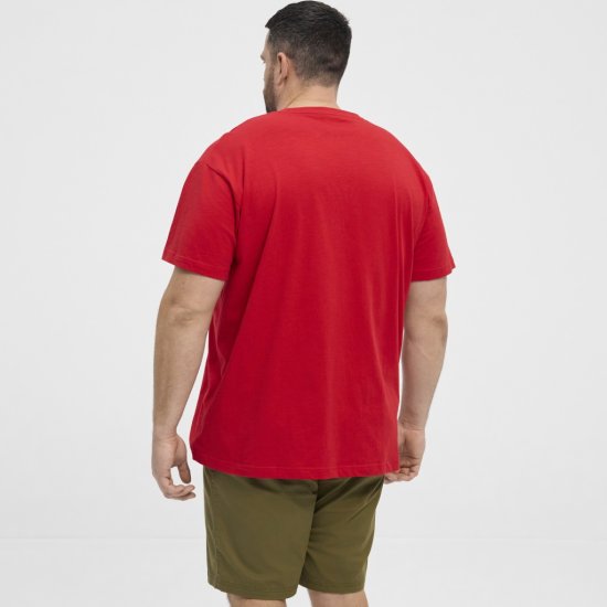 North Latitude T-Shirt Printed Short Sleeve Red - T-shirts - T-shirts i store størrelser - 2XL-14XL