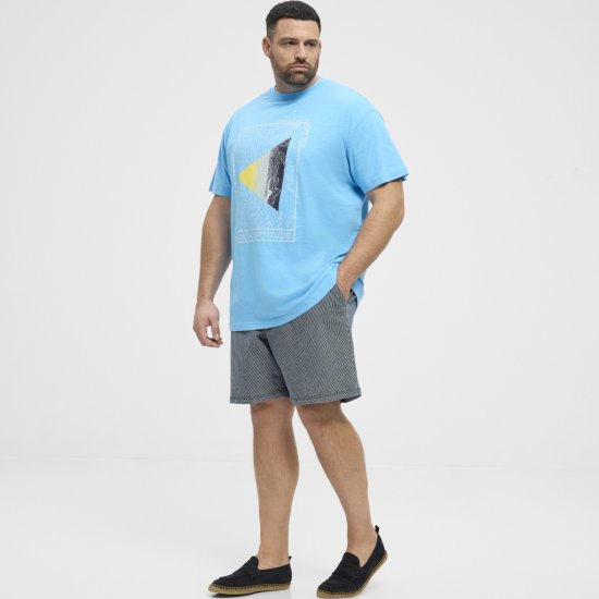 North Latitude T-Shirt Printed Turquoise - T-shirts - T-shirts i store størrelser - 2XL-14XL