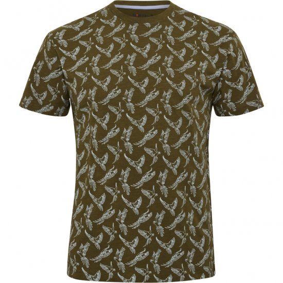 North Latitude T-shirt Allover Printed Green - T-shirts - T-shirts i store størrelser - 2XL-14XL
