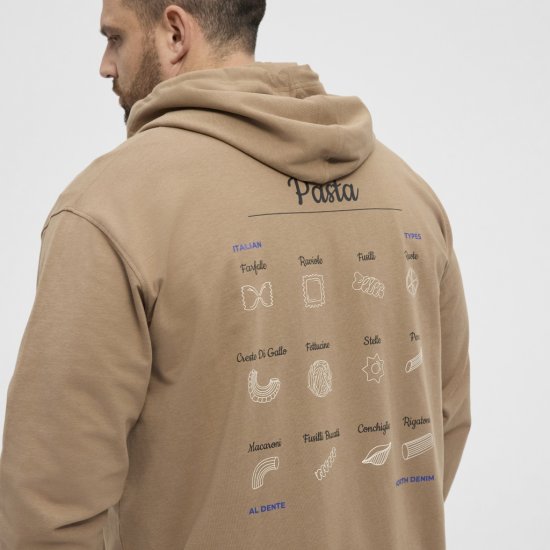 North Latitude Hoodie with Zipper Dark Sand TALL - TALL trøjer - 