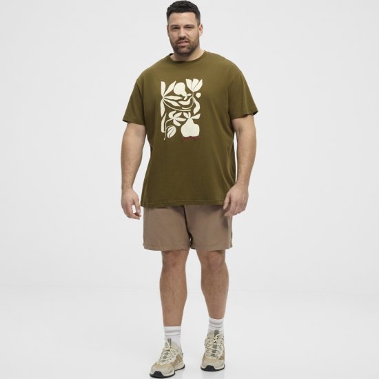 North Latitude T-Shirt Lazy Days Green - T-shirts - T-shirts i store størrelser - 2XL-14XL