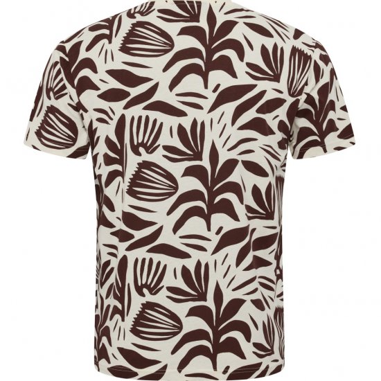 North Latitude T-Shirt Printed Allover Bordeaux - T-shirts - T-shirts i store størrelser - 2XL-14XL