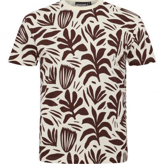 North Latitude T-Shirt Printed Allover Bordeaux - T-shirts - T-shirts i store størrelser - 2XL-14XL