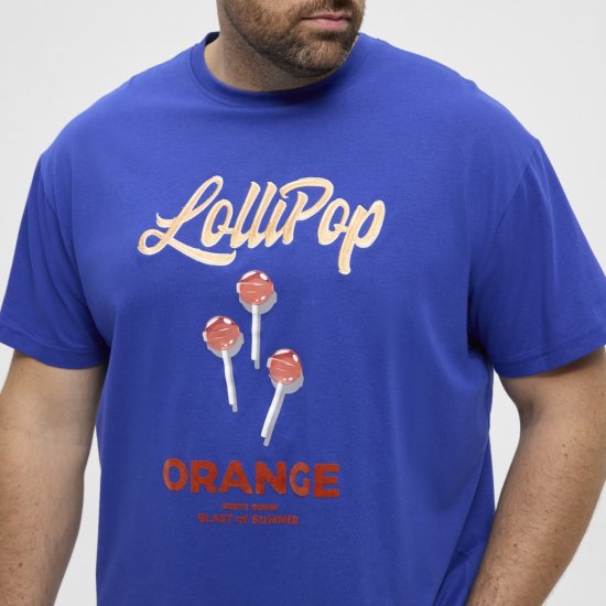 North Latitude T-Shirt Lollipop Blue - T-shirts - T-shirts i store størrelser - 2XL-14XL