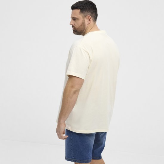 North Latitude T-Shirt Eggplant Off-White - T-shirts - T-shirts i store størrelser - 2XL-14XL