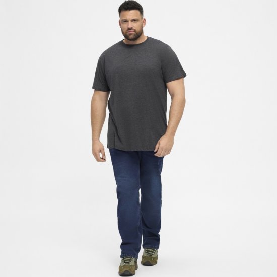 North Latitude T-Shirt 2-Pack Dark Grey Melange - T-shirts - T-shirts i store størrelser - 2XL-14XL