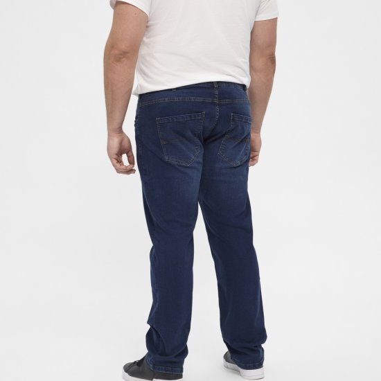 North Latitude Jeans Ringo Blue Used Wash - Jeans og bukser - Herrejeans og bukser i store størrelser W40-W70