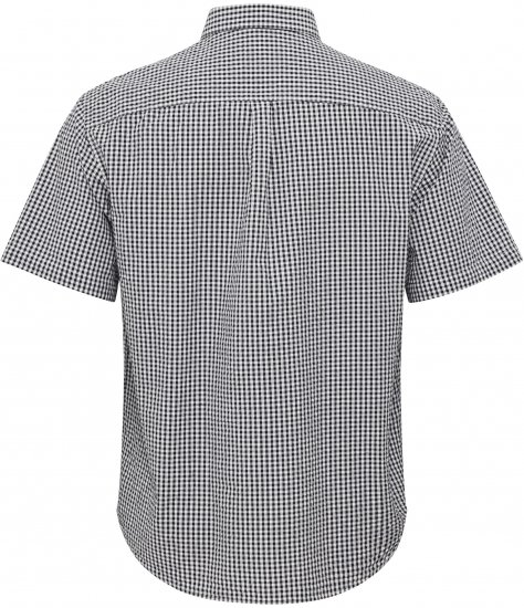 North Latitude Shirt Short Sleeve Checked Grey - Skjorter - Skjorter til store mænd 2XL- 8XL